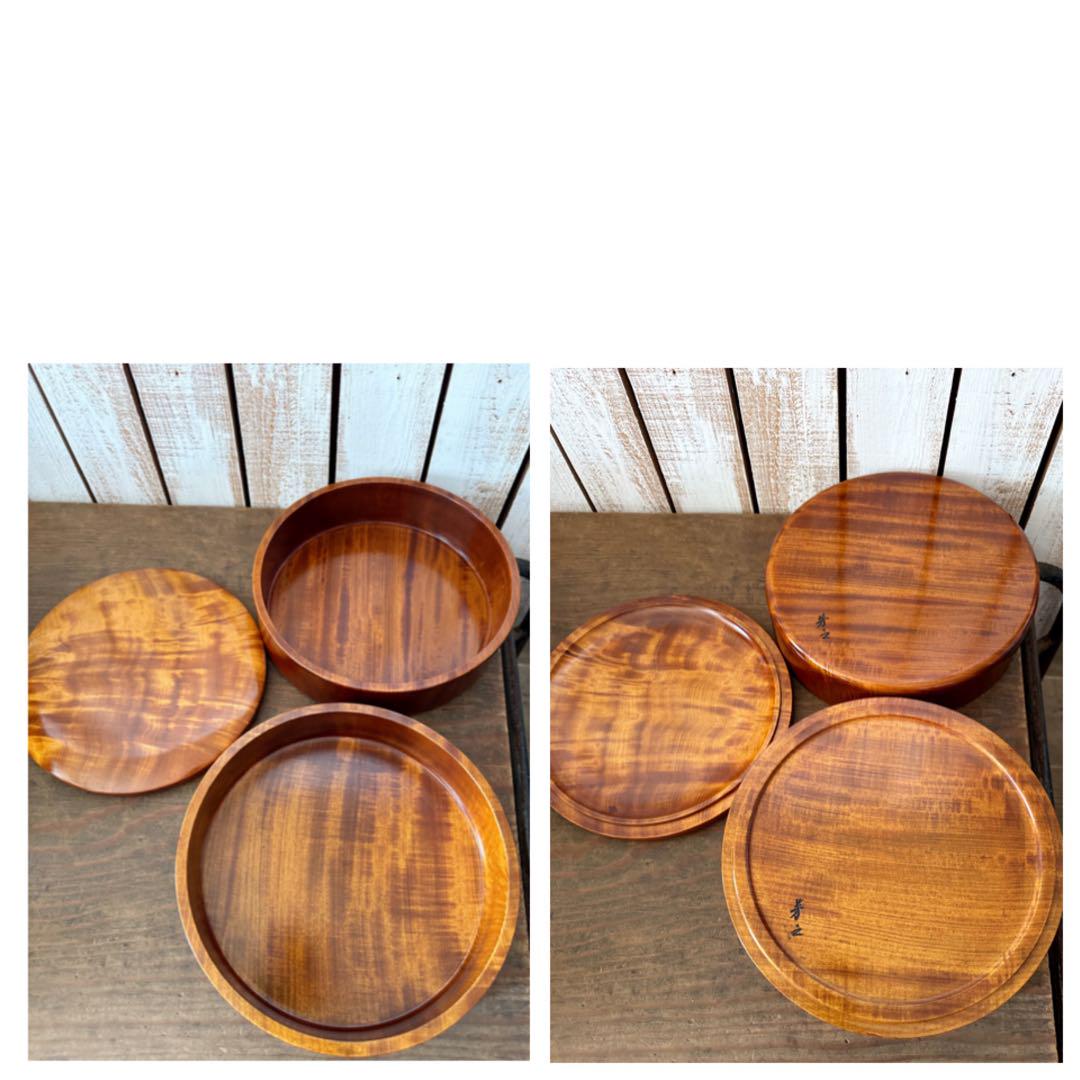 未使用品　木製　茶道具 茶箱 重箱　2個セット