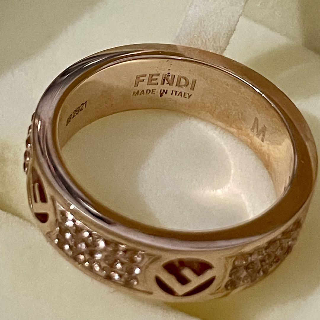 激安！特価品 FENDI ストーン付きリング ローズゴールド M - メルカリ アクセサリー
