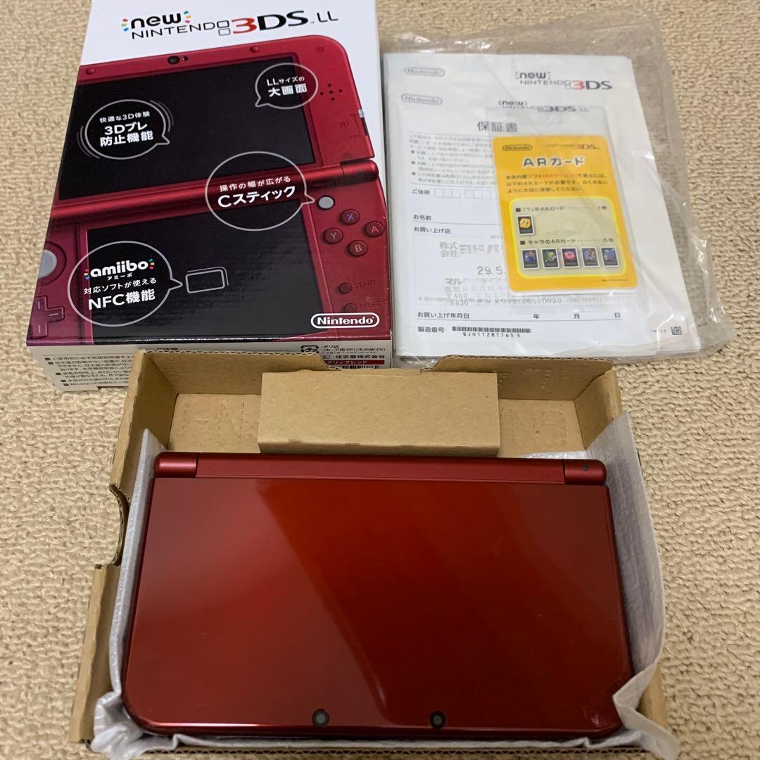 美品Newニンテンドー3DS LL メタリックレッド