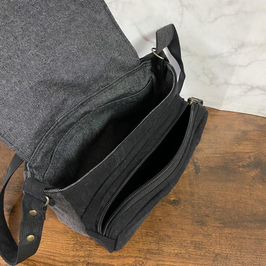 デニムリメイク【ショルダーバッグ＆コンパクト財布】サコッシュ ハンドメイド