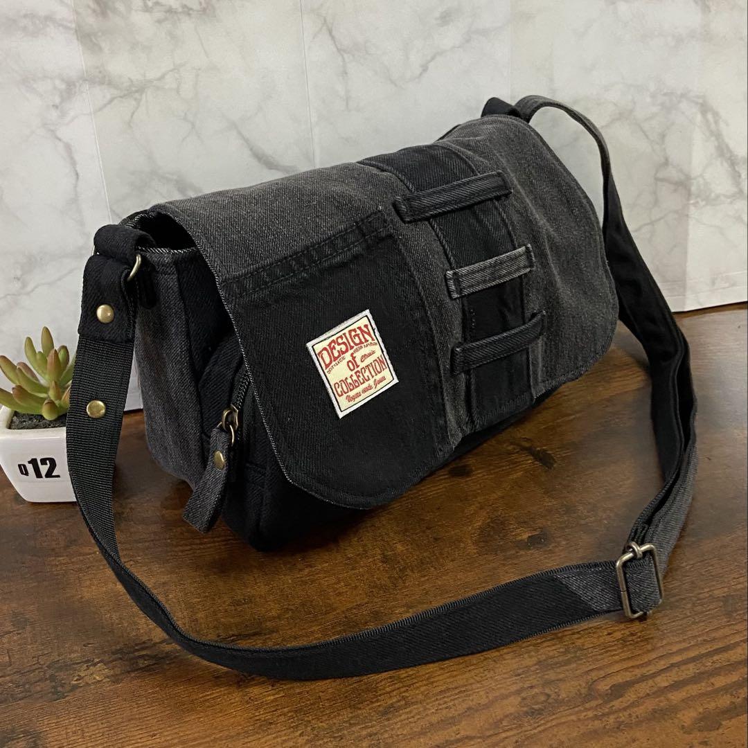 デニムリメイク【ショルダーバッグ＆コンパクト財布】サコッシュ ハンドメイド