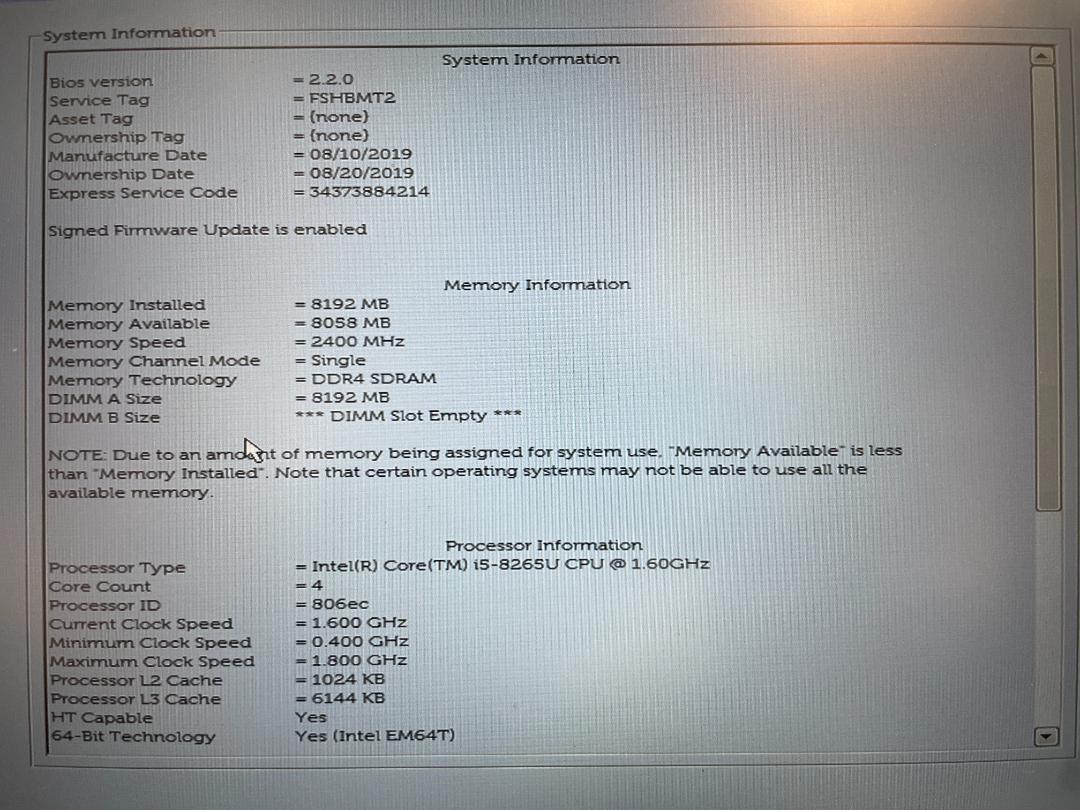 Windowsノート本体 Inspiron 14 5480/Core i5/8GB/256GB
