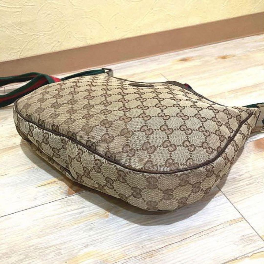 □良美品□ GUCCI グッチ シェリーライン × GG柄 ショルダー