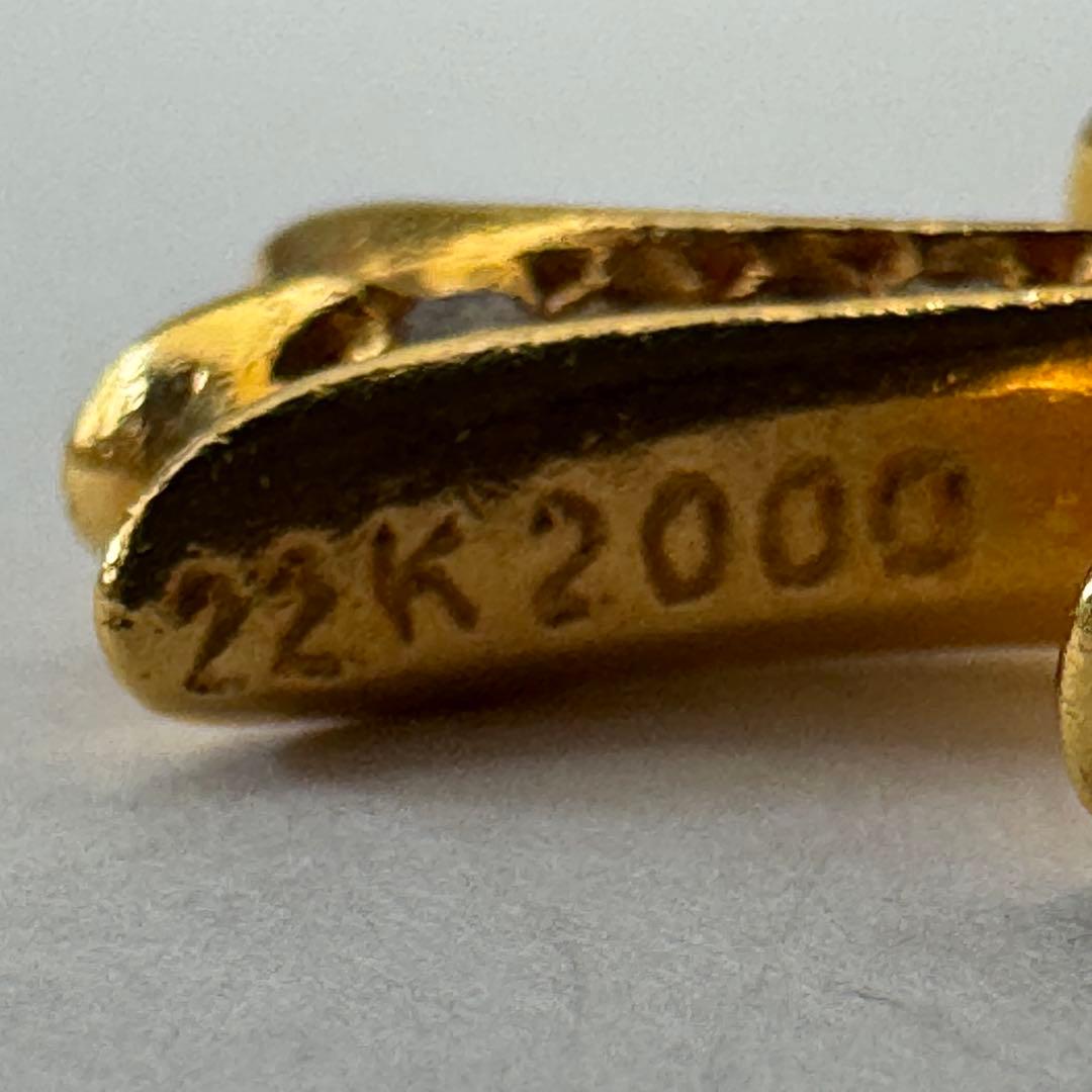 【美品】 クロムハーツ タイニーファットクロス 22K ダイヤ