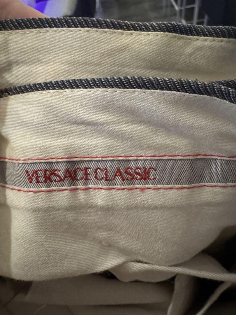 VERSACE CLASSIC ダブルブレスト テーラードジャケット グレー