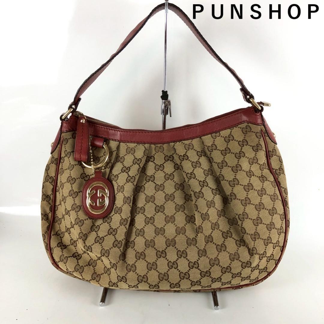 GUCCI グッチ GGキャンバス ワンショルダーバッグ 232955 ベージュ