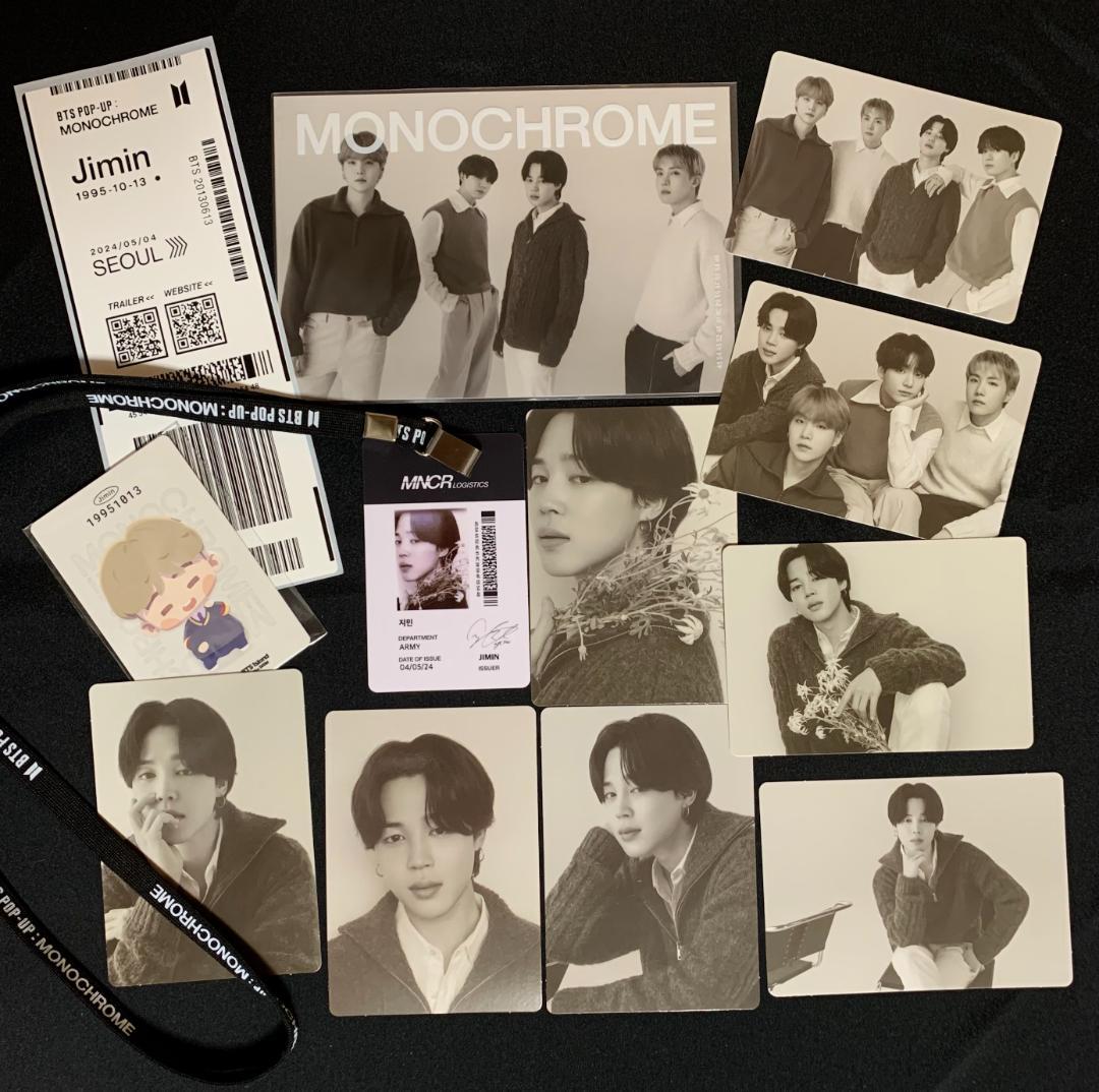 BTS MONOCHROME ソウル ポップアップ ジミン 特典 トレカ セット