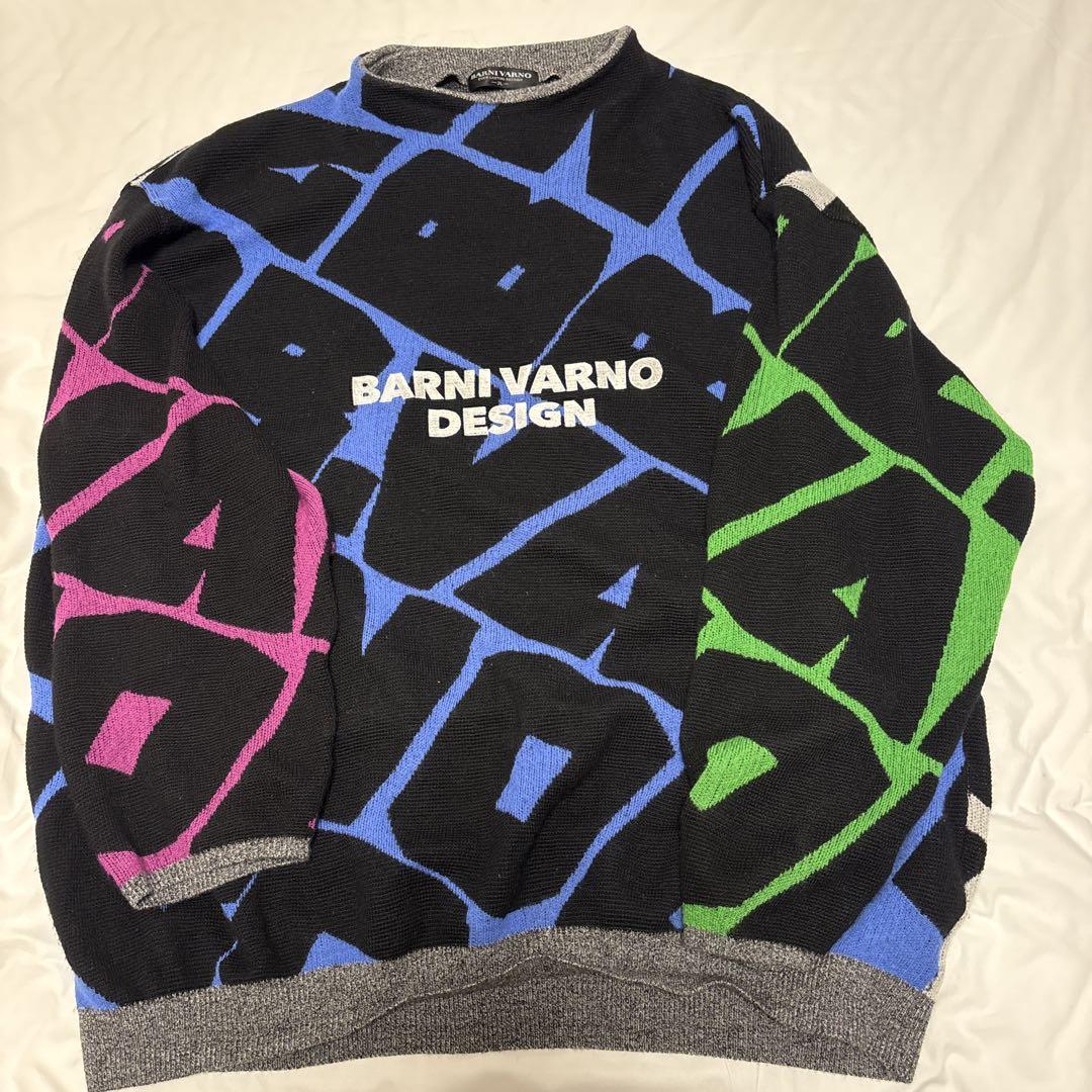 BARNI VARNO グラフィックニットセーター