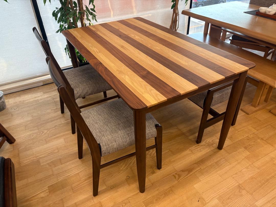 M066 ダイニング4点セット サンワールド製　幅1350mm