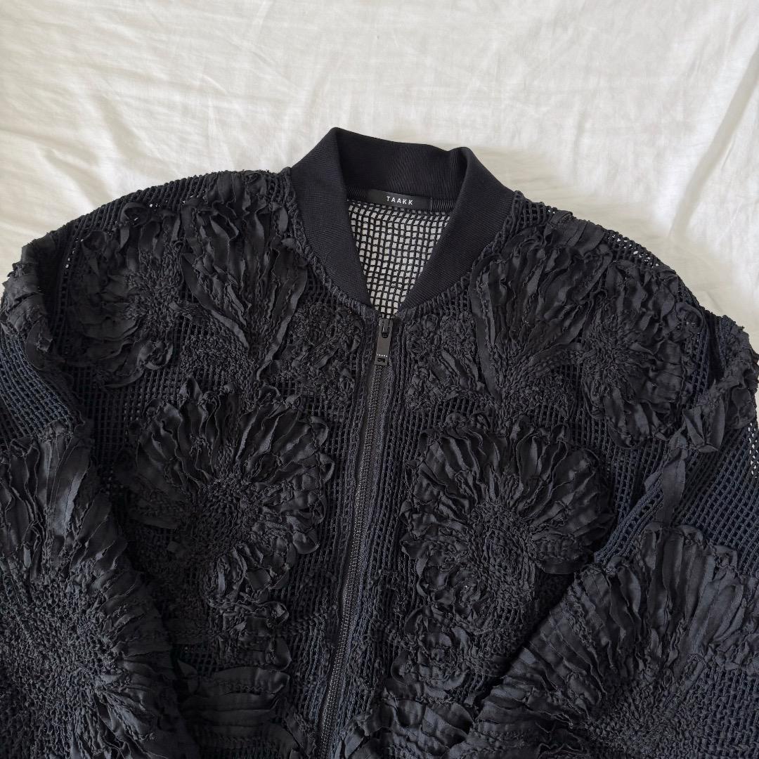 TAAKK 25SS新作 MESH EMBROIDERY ZIP BLOUSON - メルカリ