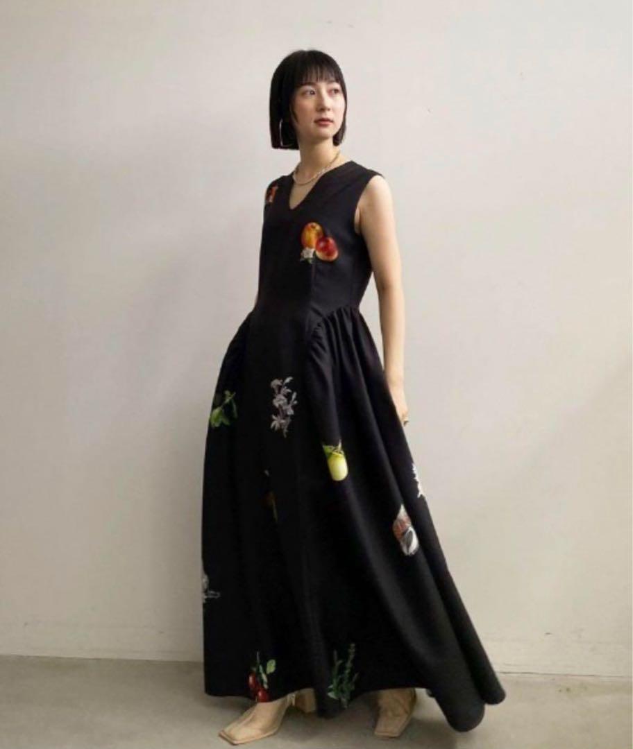 AMERI ★ ELEANOR LINEN LIKE DRESS ② 画像2