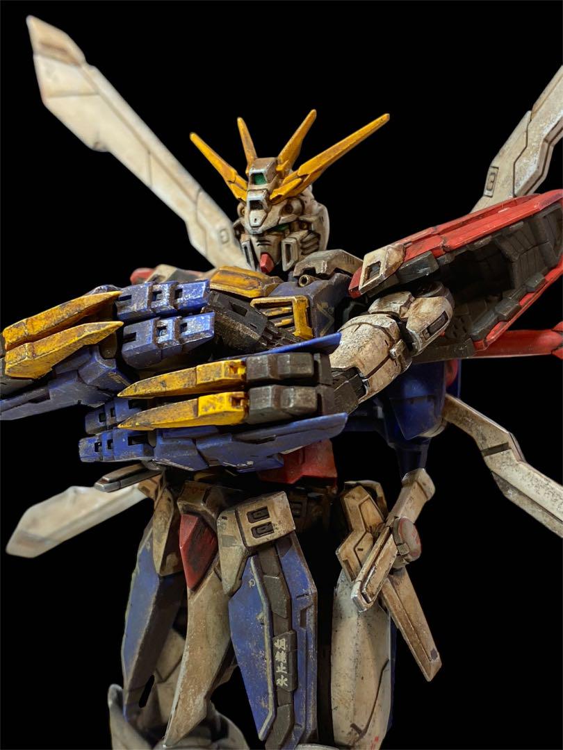 RGゴッドガンダム・ジオラマ製作】大量の自作炎エフェクトで業火