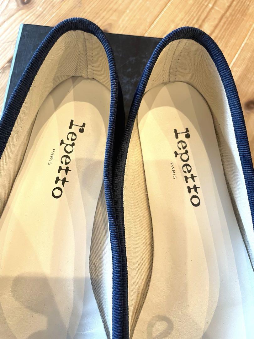 レペット　repetto バレエシューズ　フラットシューズ　ネイビー　39