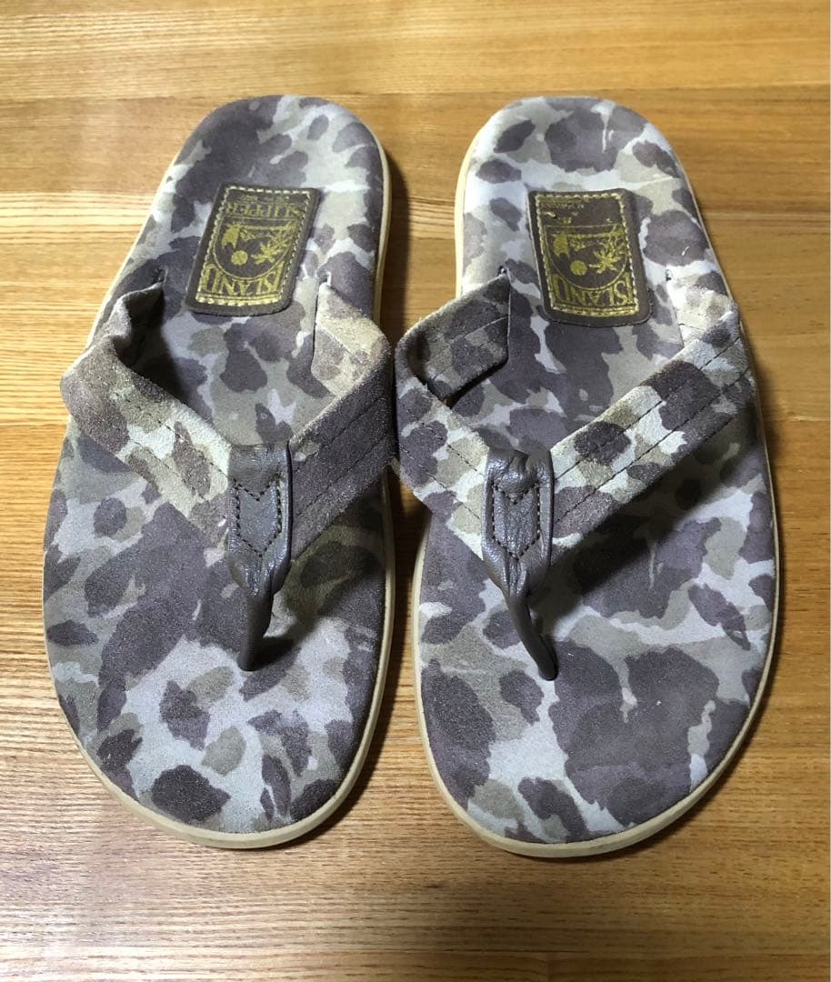 美品！！ ISLAND SLIPPER スエード トング サンダル 迷彩 10