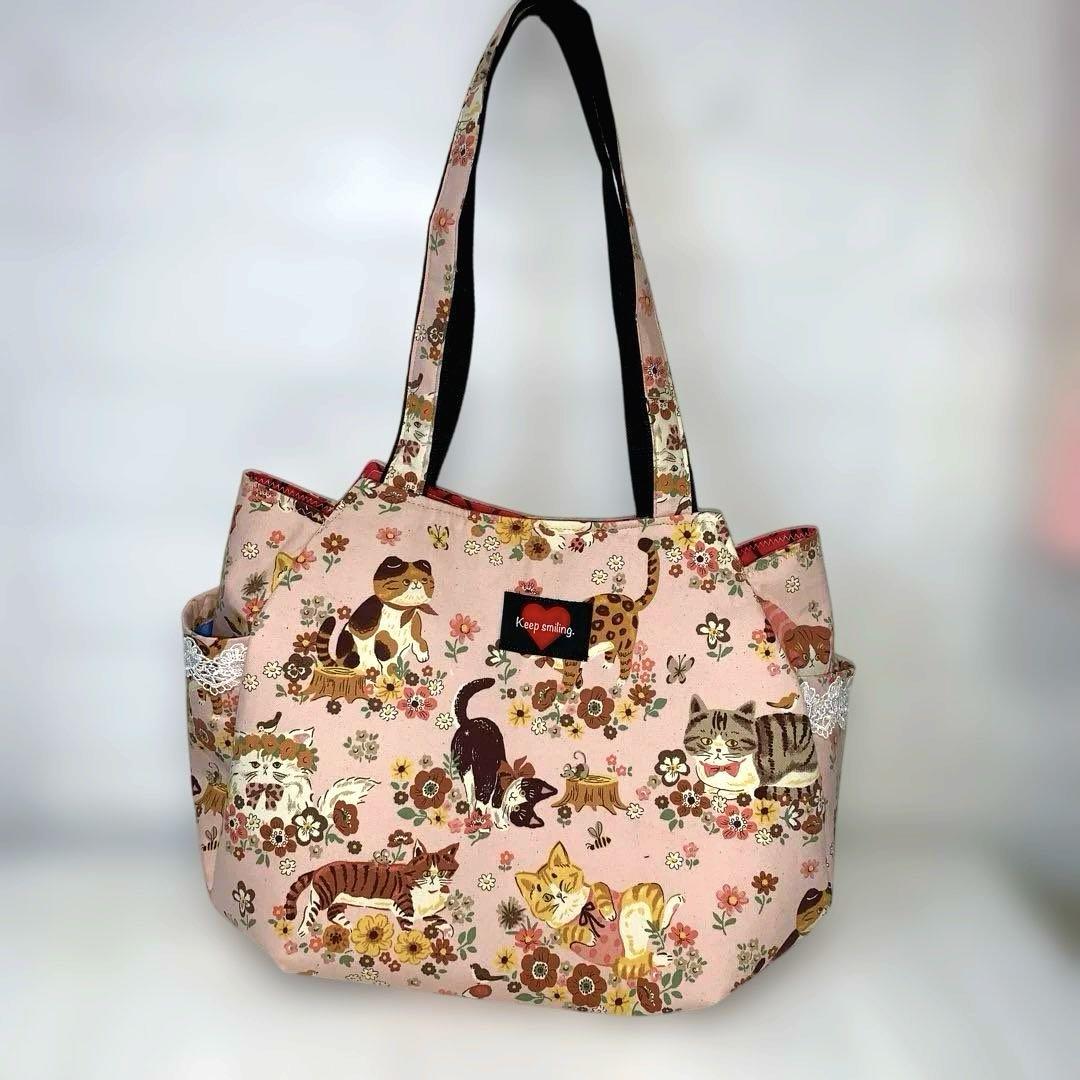 チューリップバッグ ねこちゃん ハンドメイド - メルカリ