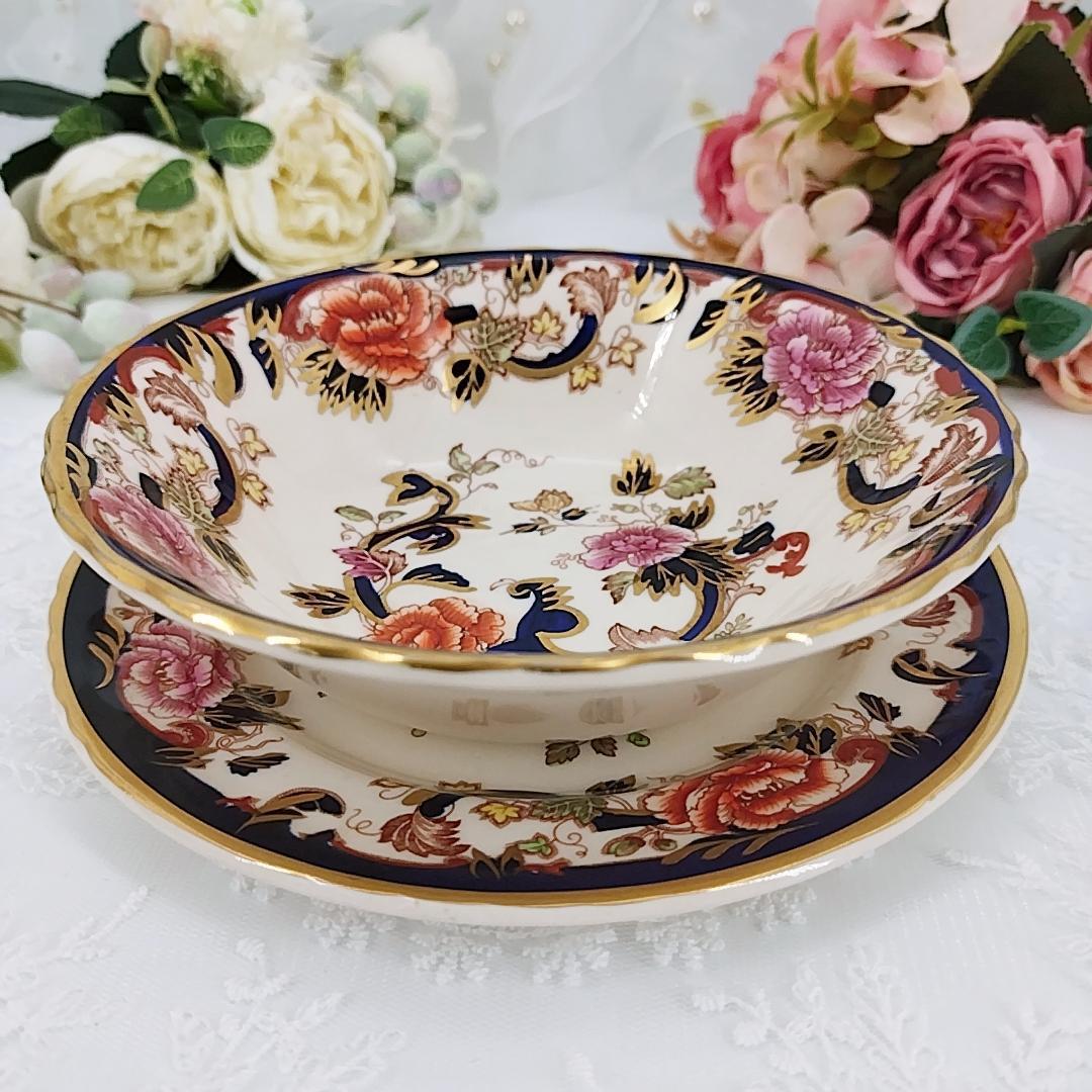 英国　美品　メイソンズ　ブルーマンダレイ　デザートボウル＆プレート