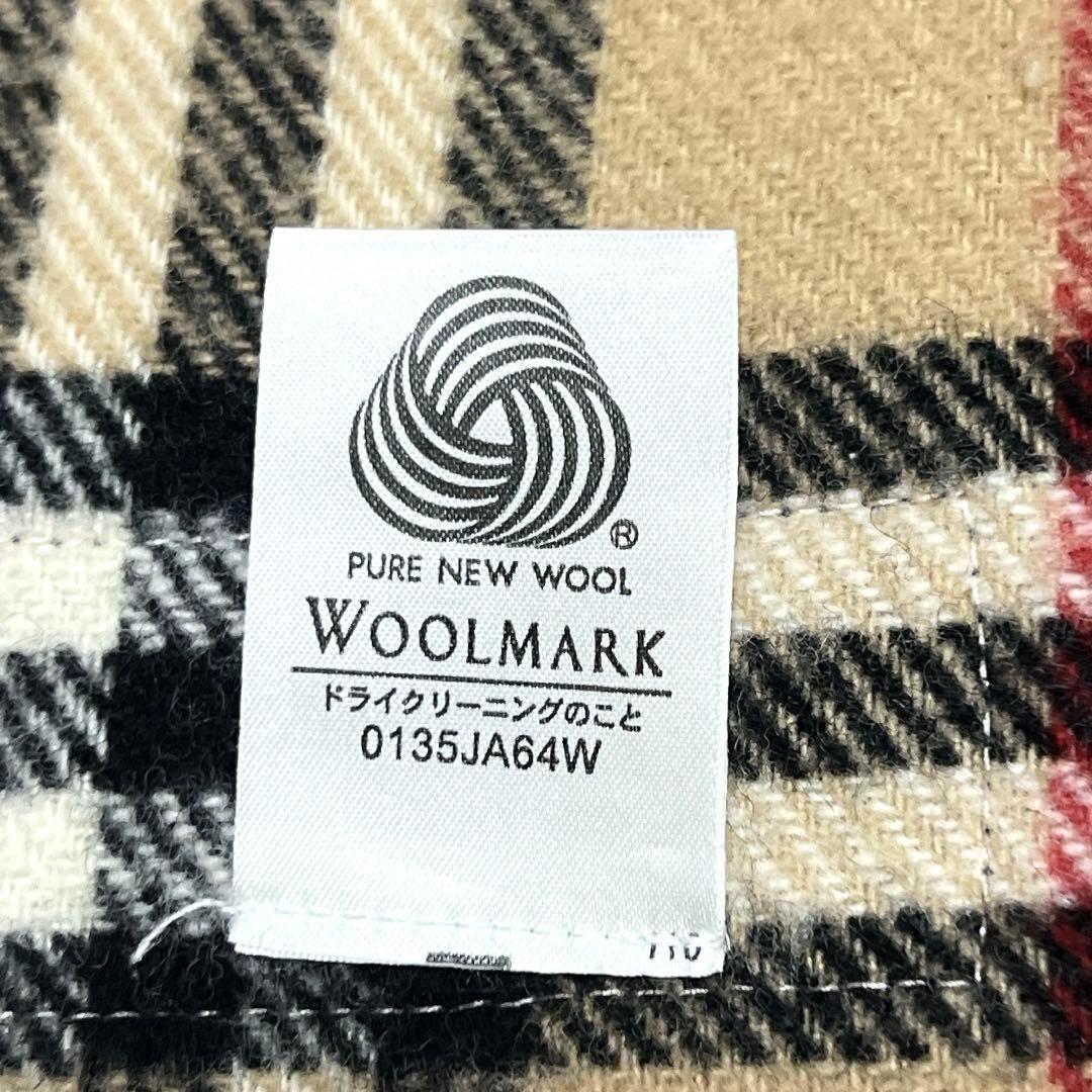 【美品】バーバリー ノバチェック 大判 ホースロゴ ウール ストール