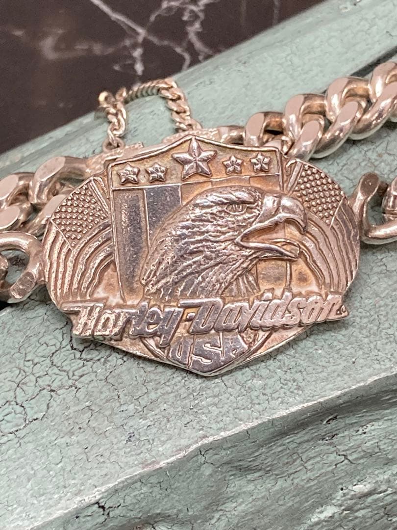 [50] Harley-Davidson / ロゴ 白頭鷲 喜平ブレスレット