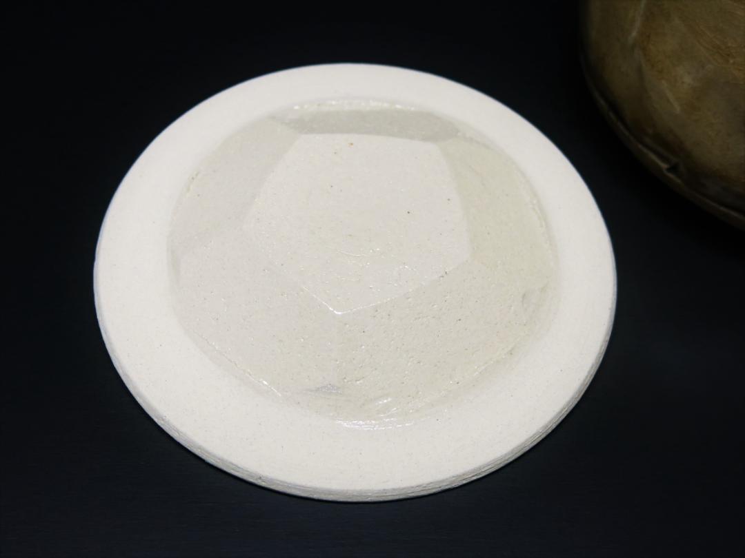 ZC-06 茶道具 山口錠鉄造 黄瀬戸水指 共箱/共布【匿名発送】