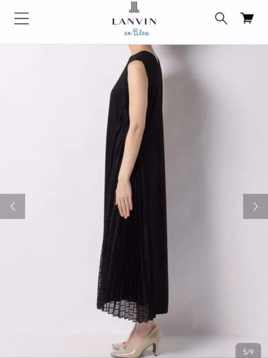 最新入荷 Kn様 Lanvin 38号 サイドプリーツワンピース Blue En ロングワンピース 最新入荷 Kn様 Lanvin 38号 サイドプリーツワンピース Blue En ロングワンピース
