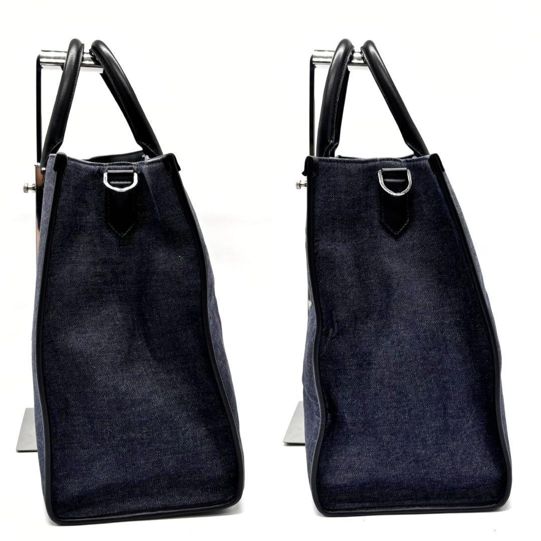 【美品】ドルチェアンドガッバーナ エッジ 2way トートバッグ デニム メンズ