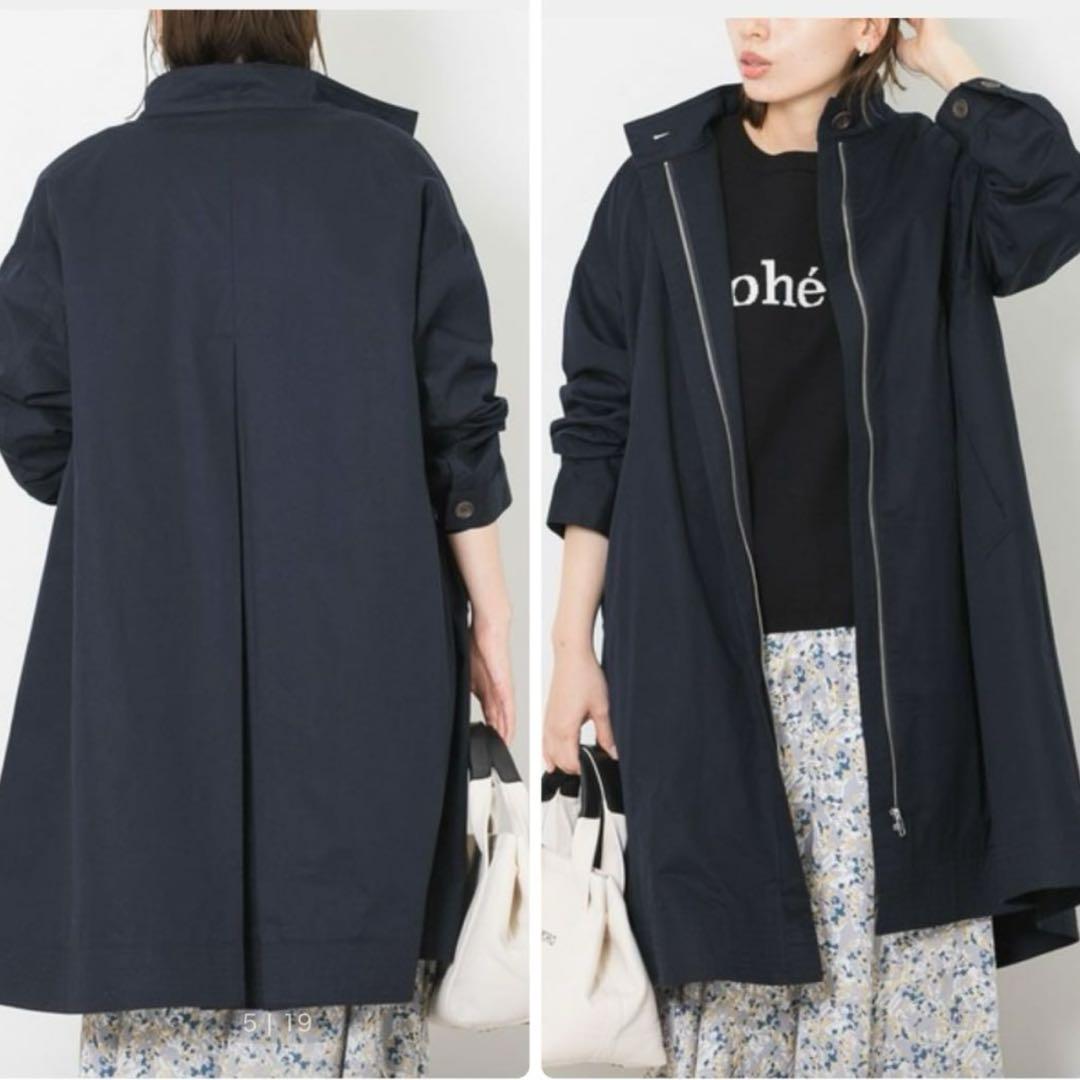 美品▲アーバンリサーチ//ライナー付きフレアトレンチコート ゆったり ネイビー