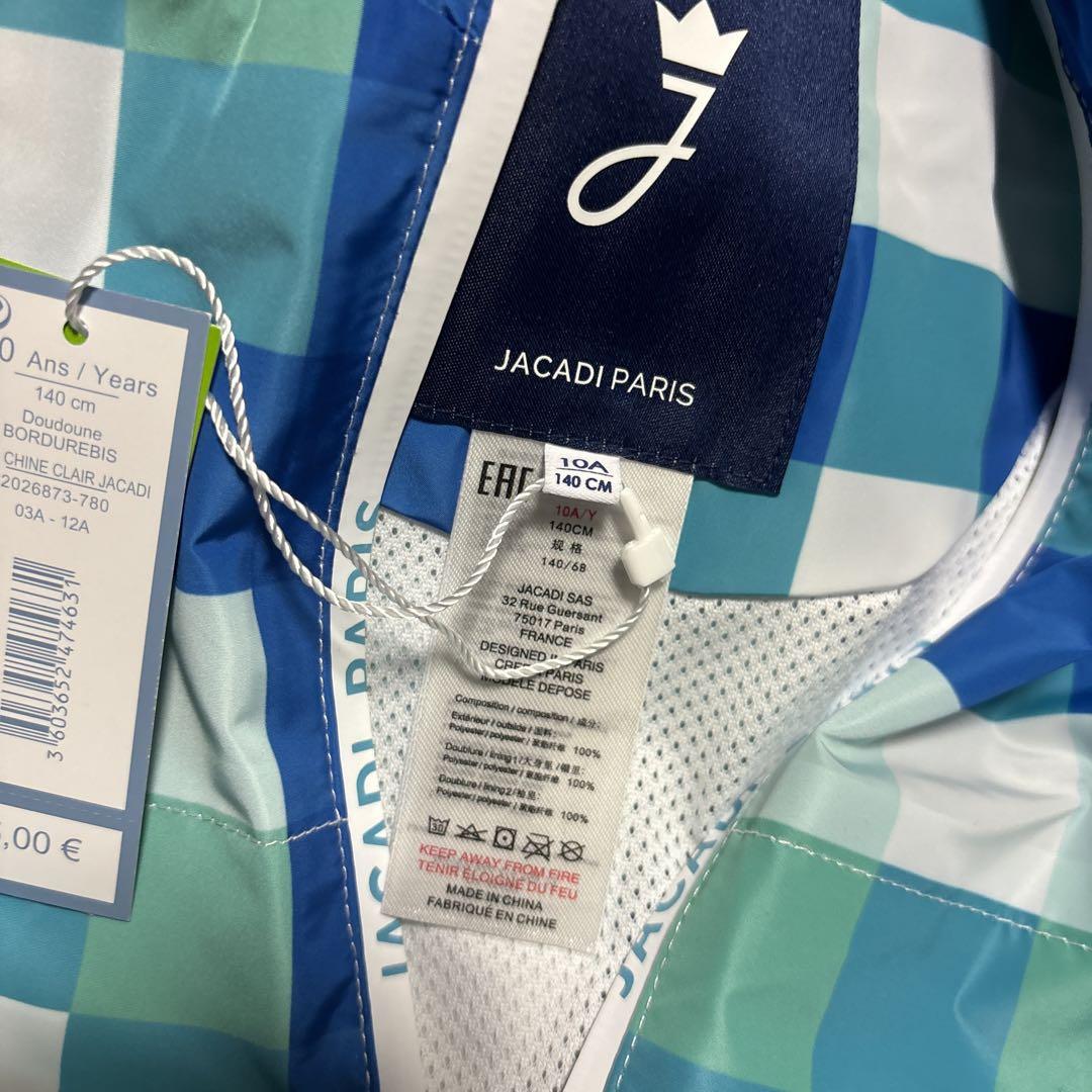新品　JACADI　チェック　ウインドブレーカー　10A