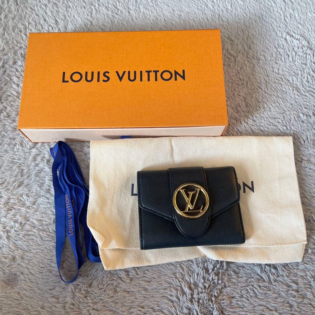 ヴィトン ロゴ ポルトフォイユ LVポンヌフ コンパクト ノワールLOUIS VUITTON