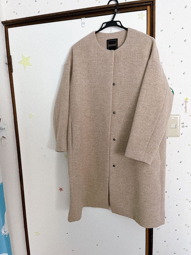 プラステ コクーン 羊毛コート ベージュ フリーサイズ SIZE PLST