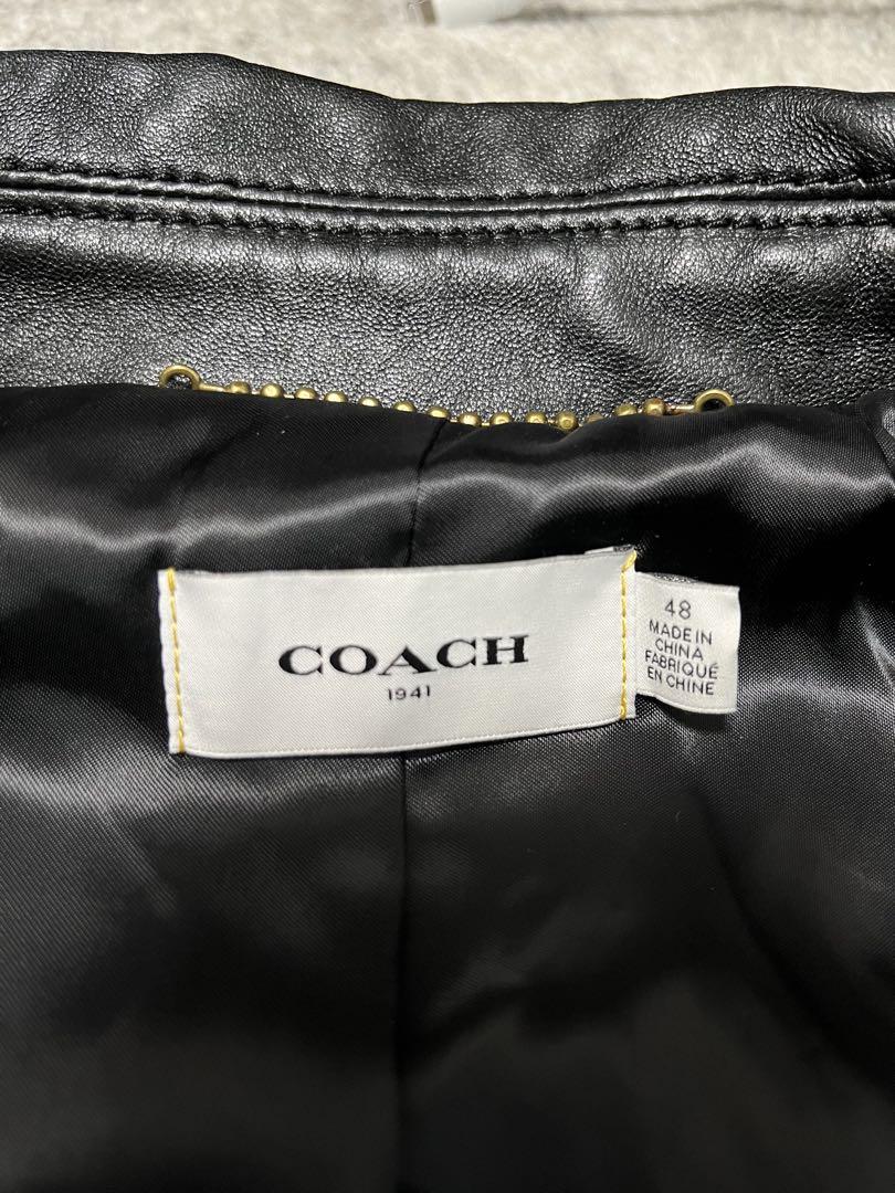 COACH ブラックレザージャケット 48