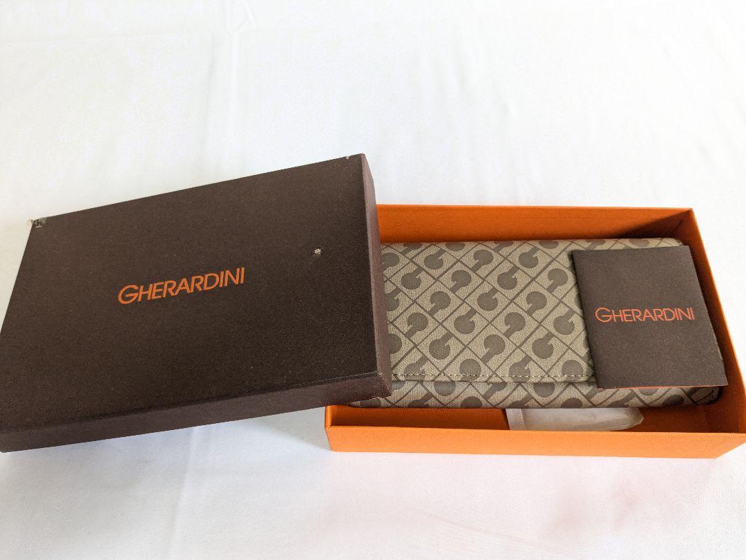 【正規品】GHERARDINI  ゲラルディーニ  長財布  オレンジ×ブラウン 正規品】GHERARDINI ゲラルディーニ 長財布 オレンジ×ブラウン