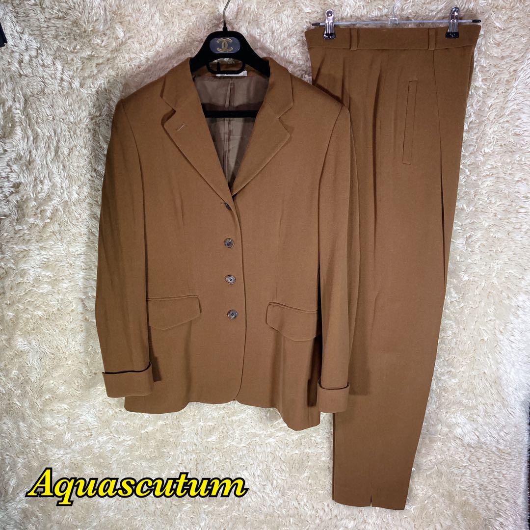 【美品　良品】Aquascutum Vintage セットアップ　山吹色　希少