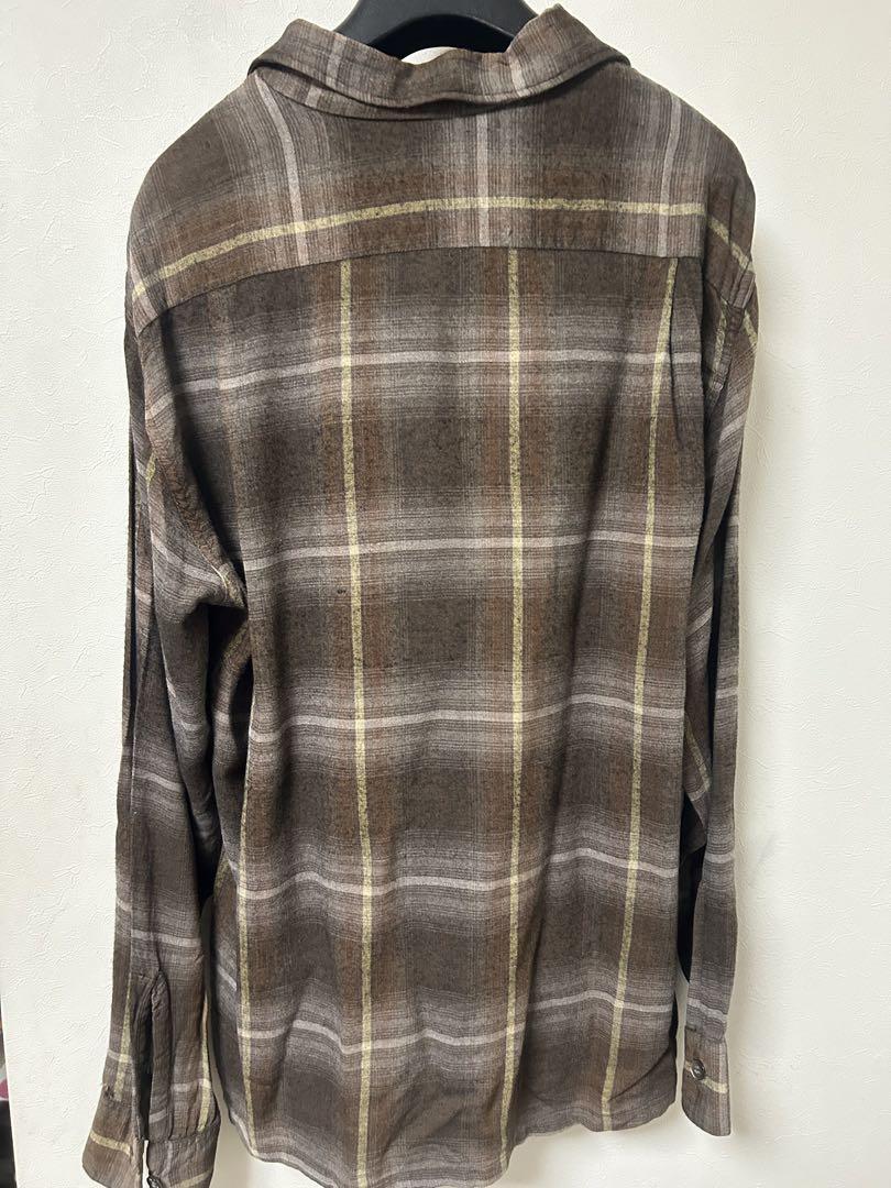 VAN HEUSEN オンブレチェック　オープンカラー　ボックスシャツ