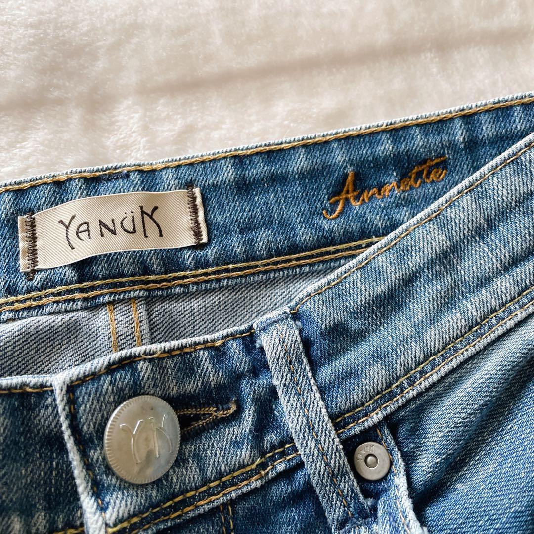 美品☆YANUK Annette ストレートデニム ブルー 小さいサイズ 22