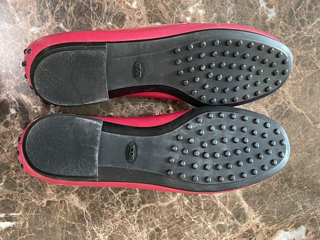 TOD'S 赤 レザー ローファー