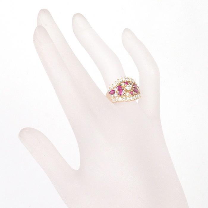 タサキ TASAKI ルビー/1.38ct ダイヤ/1.04ct リング K18