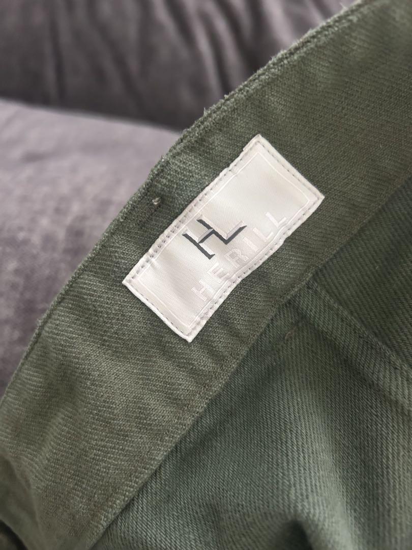 HERILL Denim Cargo Pants カーキ　サイズ：２