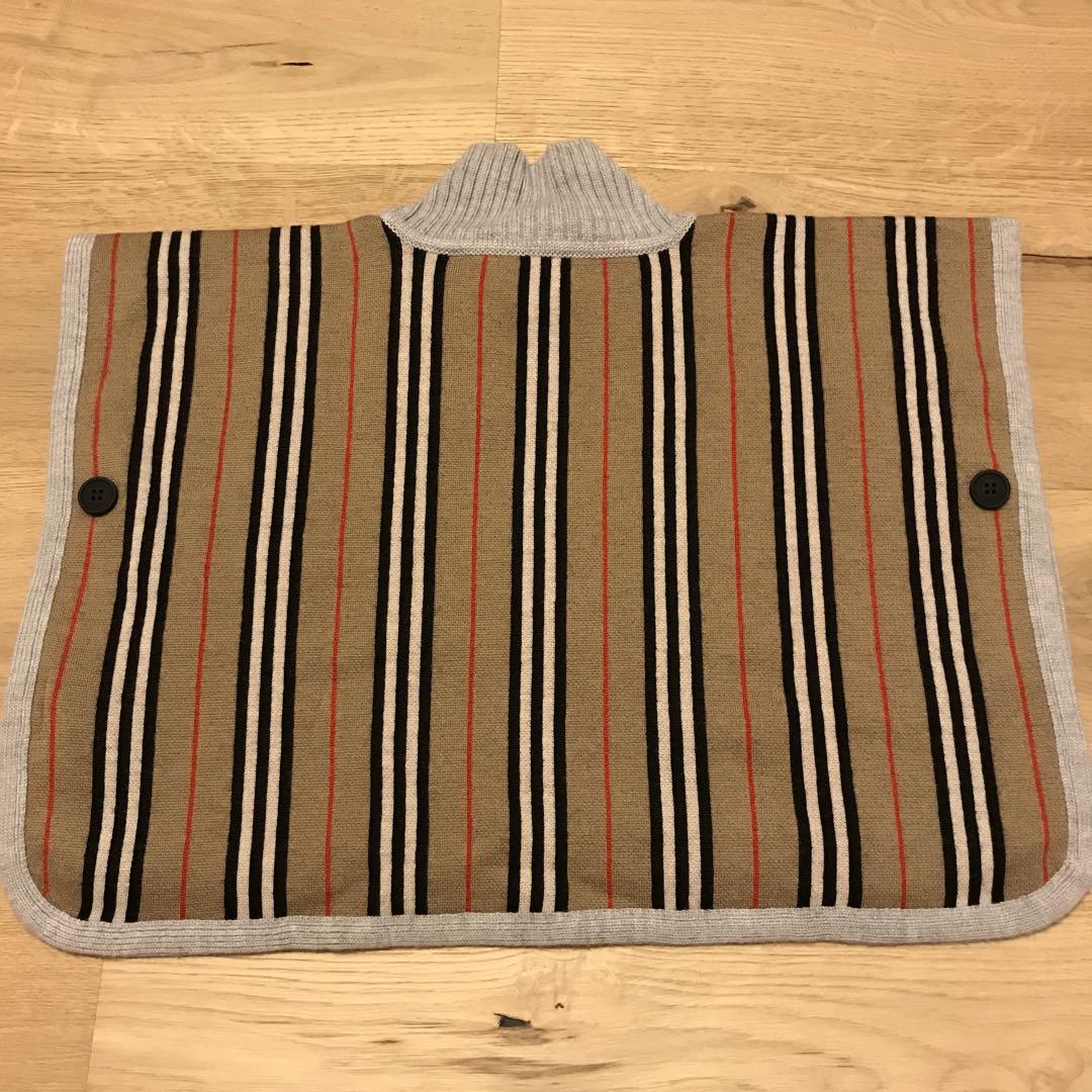 新品タグ付き♡BURBERRY♡ストライプ ポンチョ ケープ♡サイズS