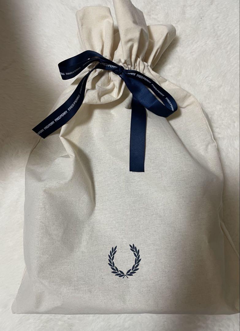 Fred Perry 黒 マフラー フリンジ付き