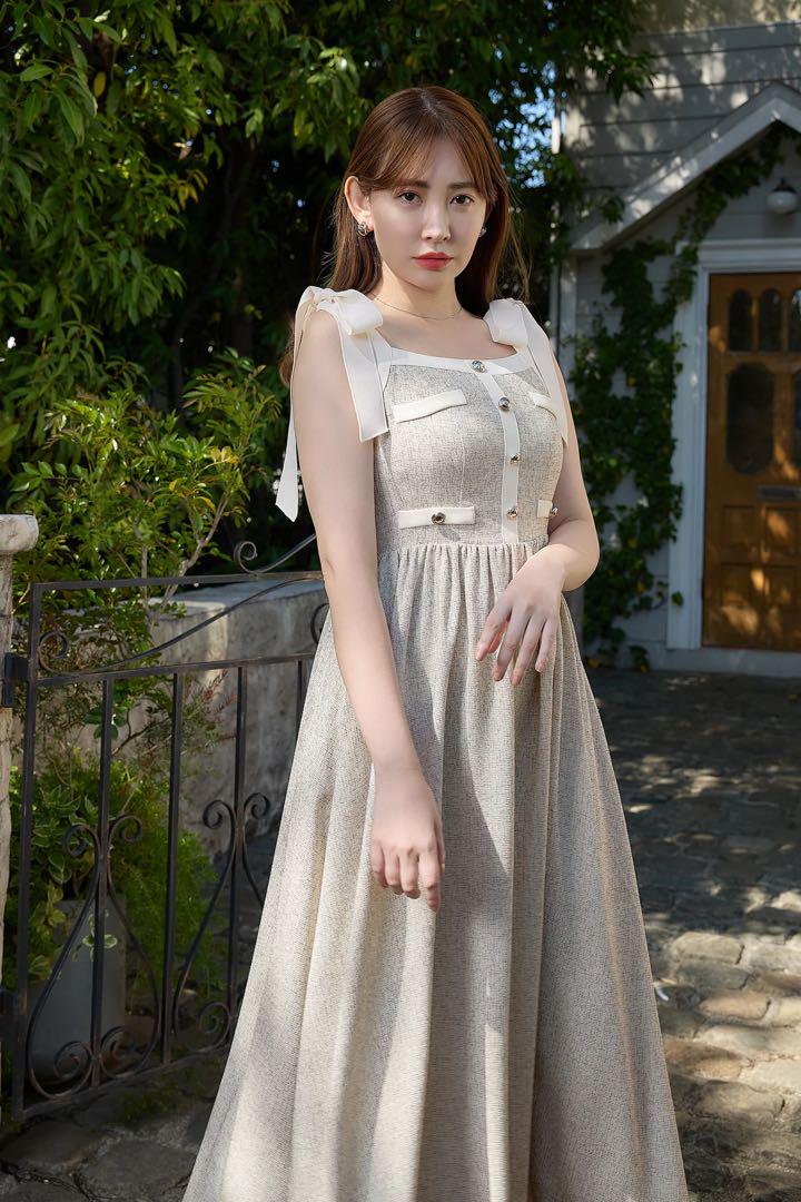 Herlipto Verona Tweed Long Dress Sサイズ