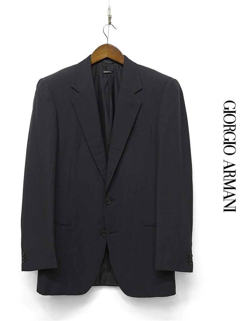 手のひら古着P265/黒ラベル GIORGIO ARMANI ジャケット シルク混 46