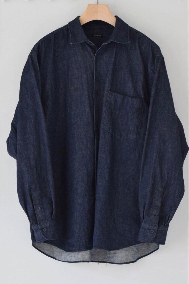 デニム コモリ シャツ , Navy – Navyblue