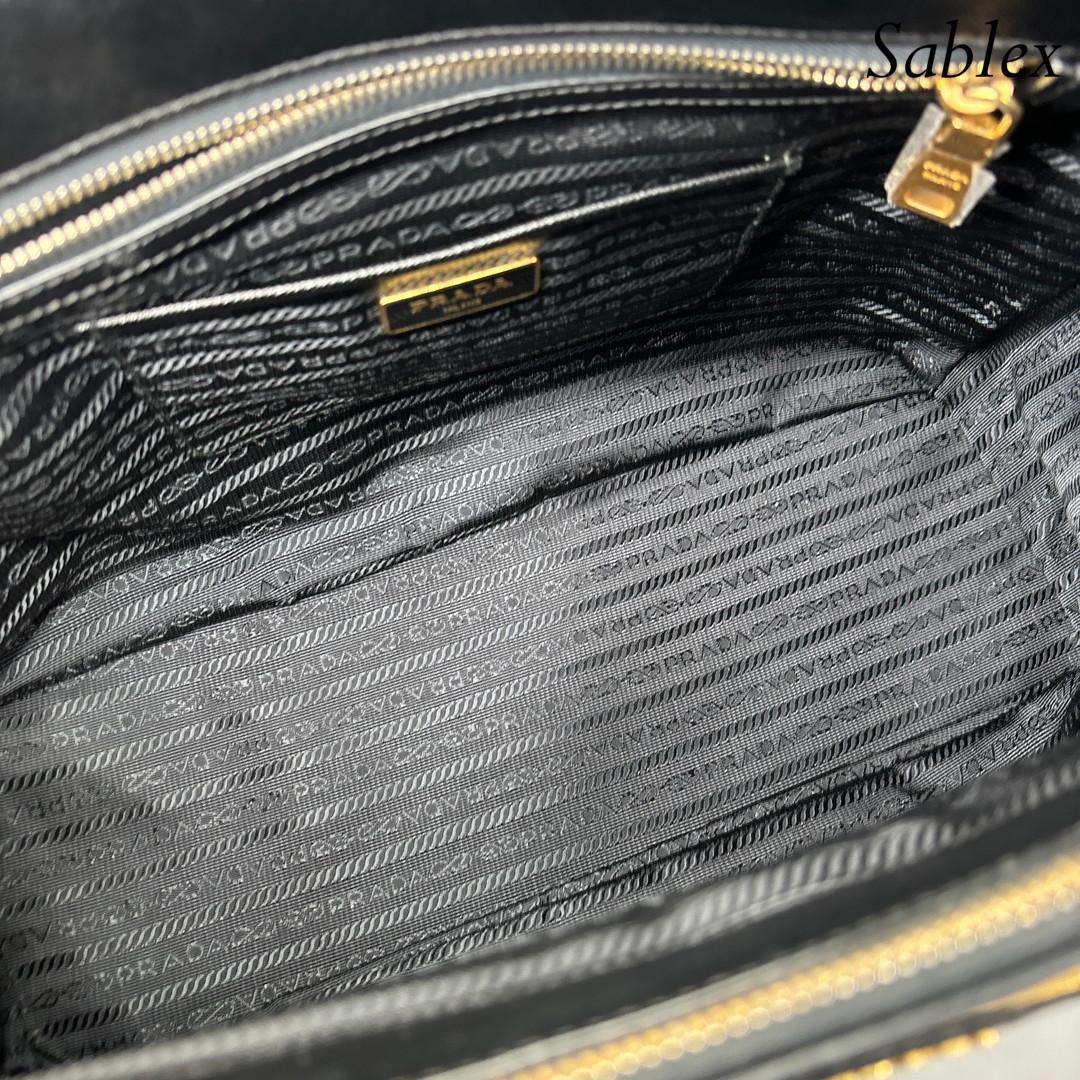 【超極美品】PRADA プラダ ガレリア 三角ロゴ ゴールド金具 2way