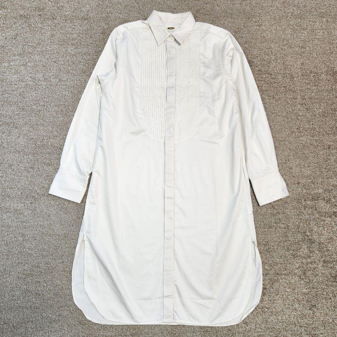 ◆24SS アパルトモン コンパクトシャイニーサテンピンタックシャツワンピース