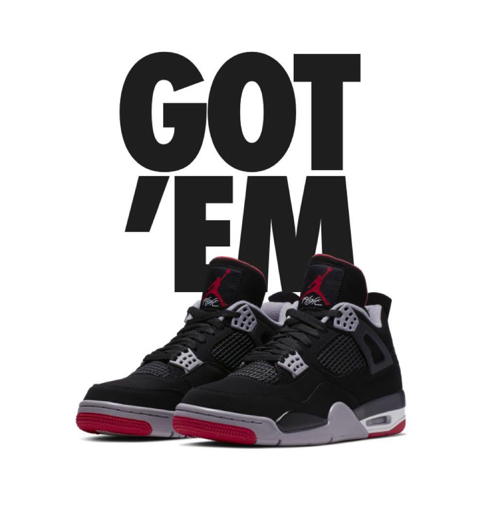 Nike Air Jordan 4 bred 28.5