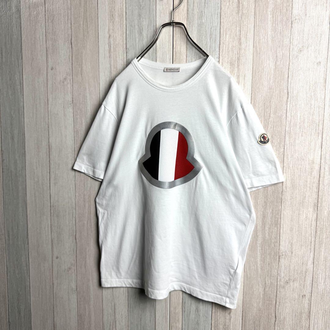 2974【QR確認済】モンクレール ビッグロゴ&袖ワッペン 半袖 Tシャツ