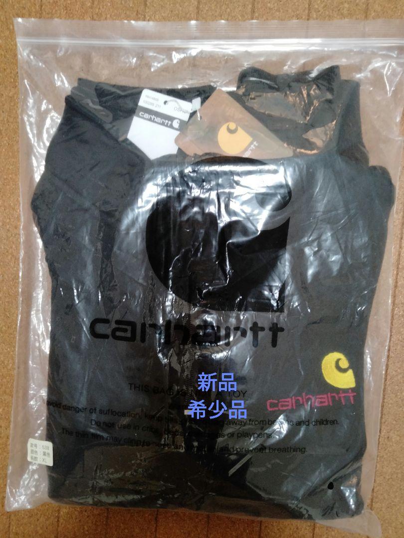 希少品 新品Carhartt\nハーフジップスウェット 黒 XL