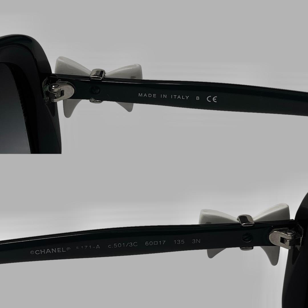 【美品】CHANEL サングラス 5171-A ココマーク リボン