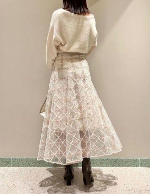 A/W SNIDEL チェックシアーボリュームスカート SNIDEL（スナイデル）の「チェックシアーボリュームスカート