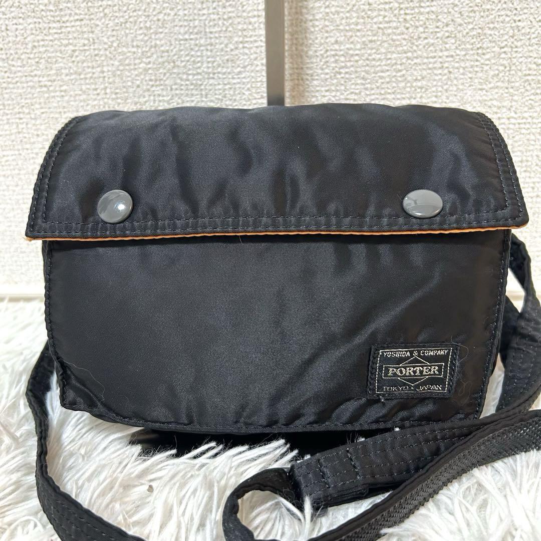 【未使用級✨タンカー/人気商品】ポーター　ショルダーウォレット　黒　ナイロン